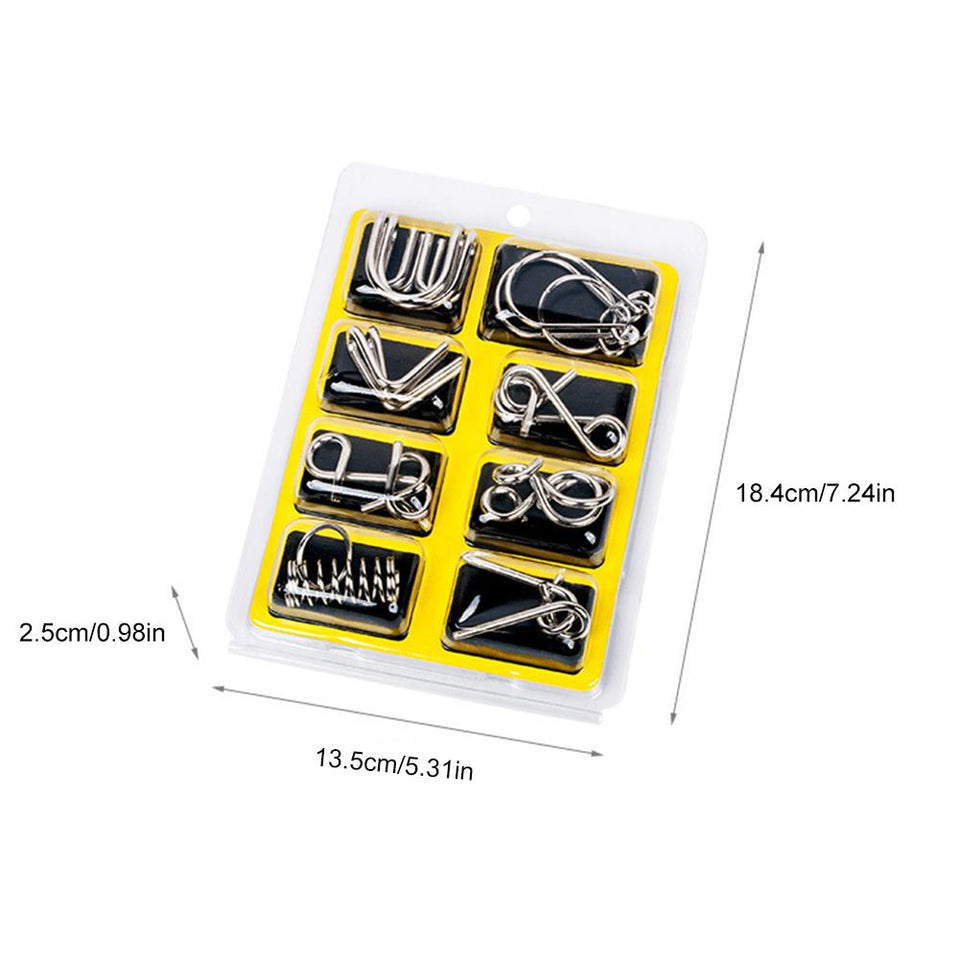 Metal Puzzle Ring Set™ - Metalen puzzelpret - Puzzelring