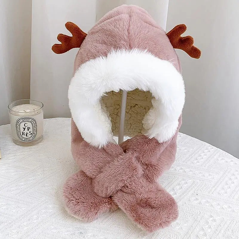 Warme wintermuts, babymuts, kinderen, gebreide muts, winter, warm, kleine kinderen, gebreide beanie, muts, mode, haarbal, warme kindermuts, beanie, mutsen, 3-15 jaar, wit, Eén maat