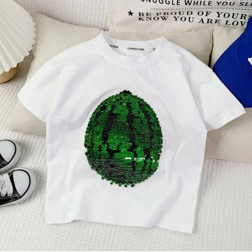 Mini Fashion™ - Schitter & Transformeer - Watermeloen T-shirt