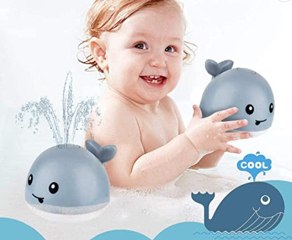VI AI Babybadspeelgoed, walvis met led, voor kinderen en peuters (wit VI AI Babybadspeelgoed, walvis met led, voor kinderen en peuters (wit