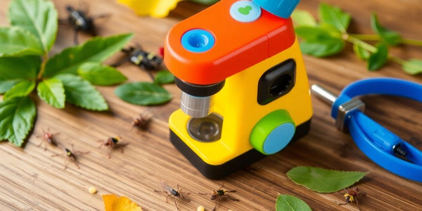 Kinderen met het Kids Pocket Microscope™ in actie.