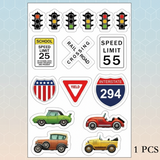 KidoTape – Kleurrijk & Handig – Verkeersweg Sticker Tape Set