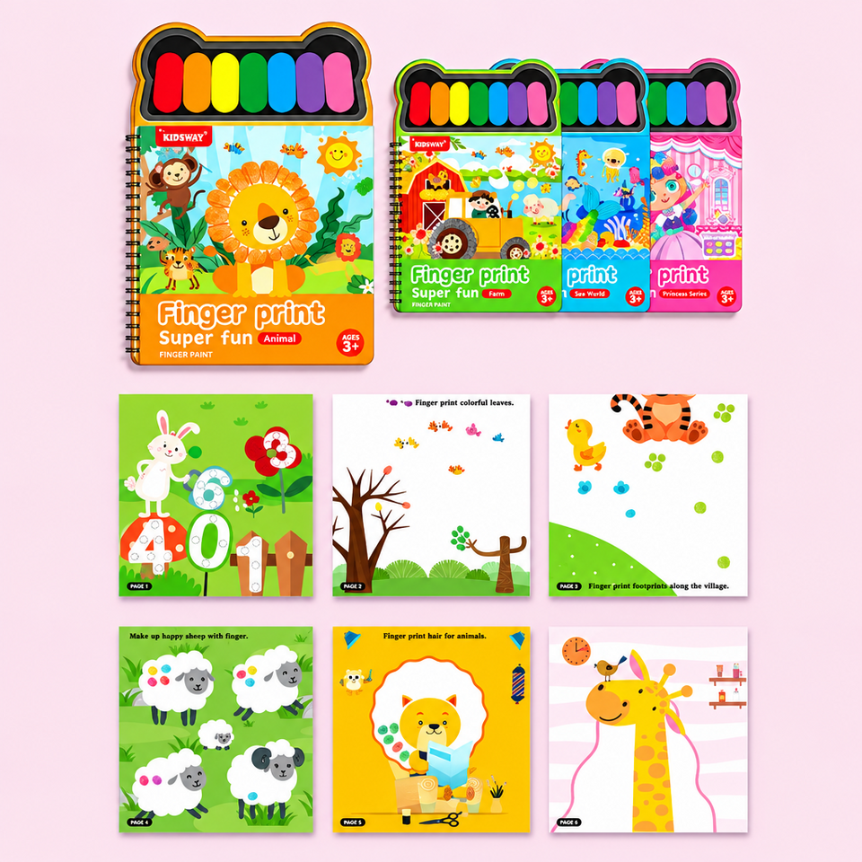 FingerArt – Creatief & Kleurrijk – Vingerverf Boek voor Kinderen