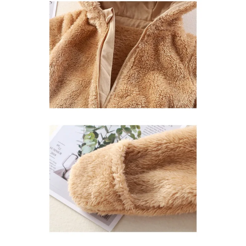 CozyBear – Zacht & Warm – Baby Onesie met Dieren Capuchon