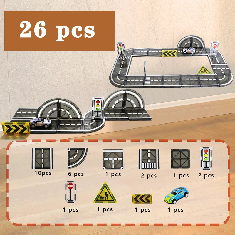 MagnetoTrack – Creatief & Speels – Magnetische tegels Autoset