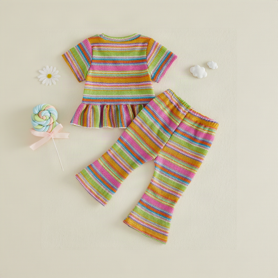 RainbowBloom – Kleurrijk & Schattig – Kinder Outfit 'Flower Power'