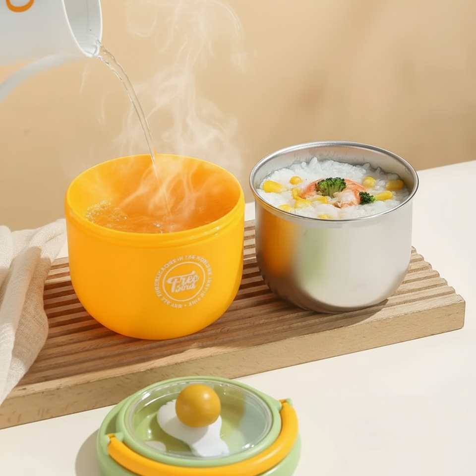 MealMate – Praktisch & Geïsoleerd – RVS Lunchkom met Lepel