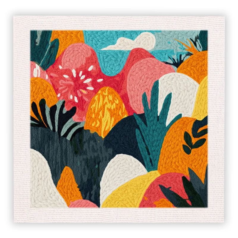 ThreadArt – Handgemaakt & Kleurrijk – Dieren Borduurset