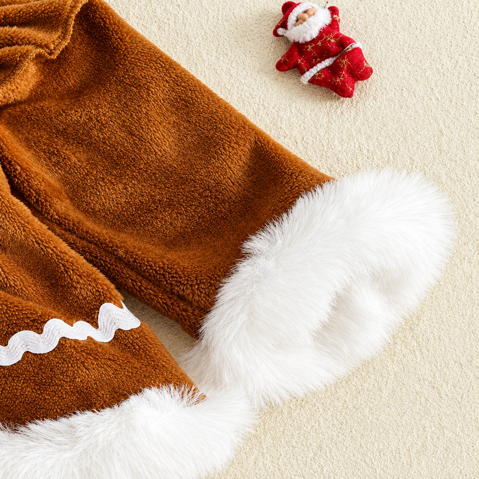 LittleGinger – Warm & Feestelijk – Baby Kerst Jumpsuit met Haarband