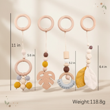 Wooden Baby Rattle Toy – Sensorisch & Veilig – Baby Gym