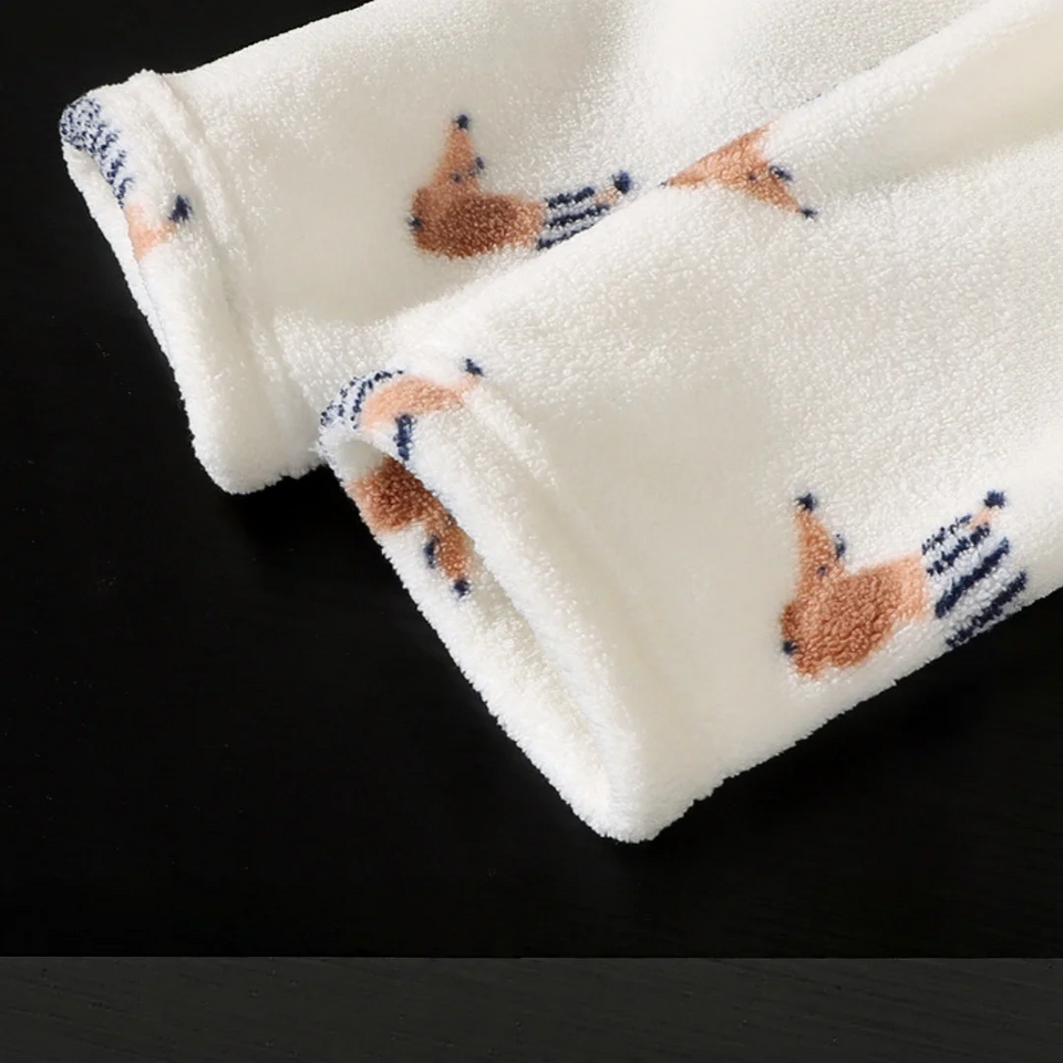 PlushBuds – Warm & Schattig – Pluche Kinder Set met Schattige Prints