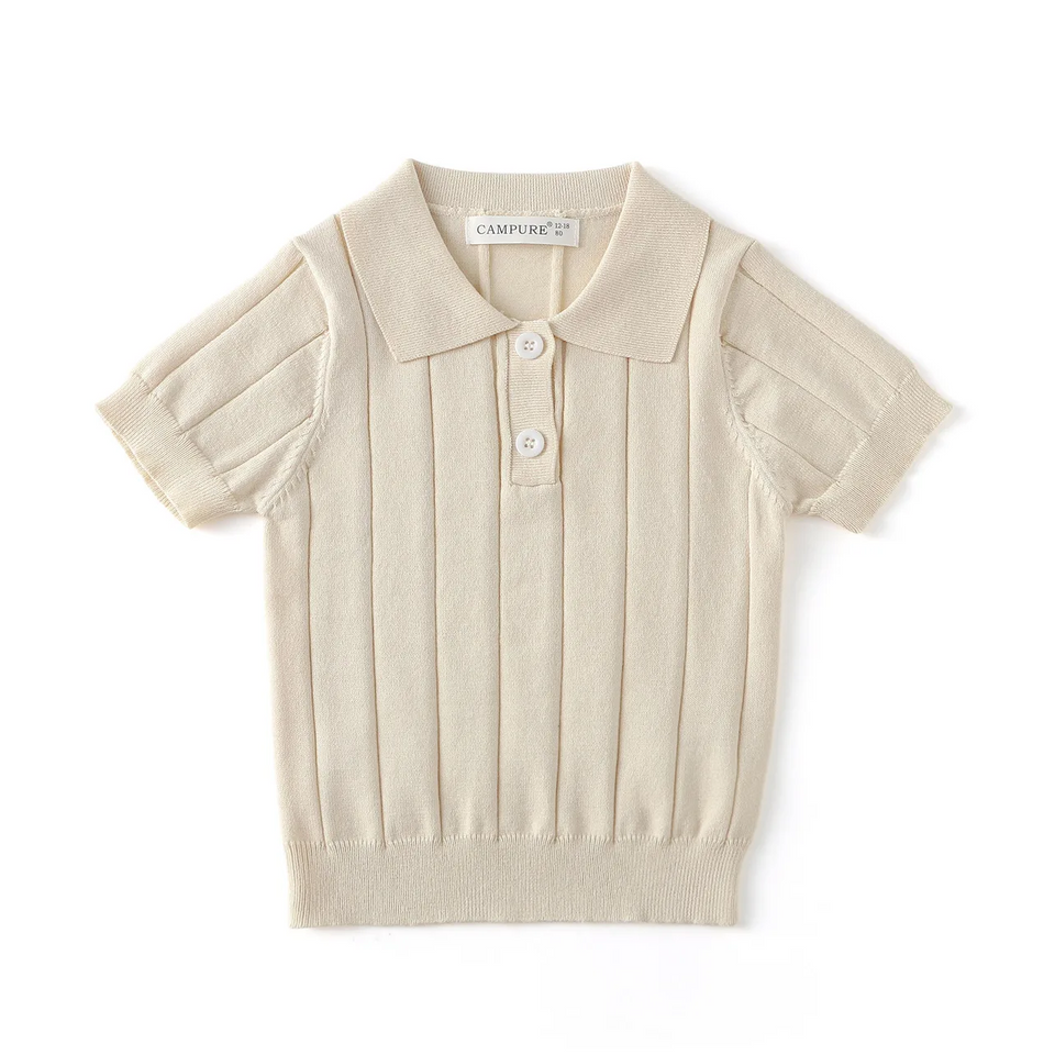 MiniLuxe – Elegant & Comfortabel – Polo Shirt met Gebreide Stof