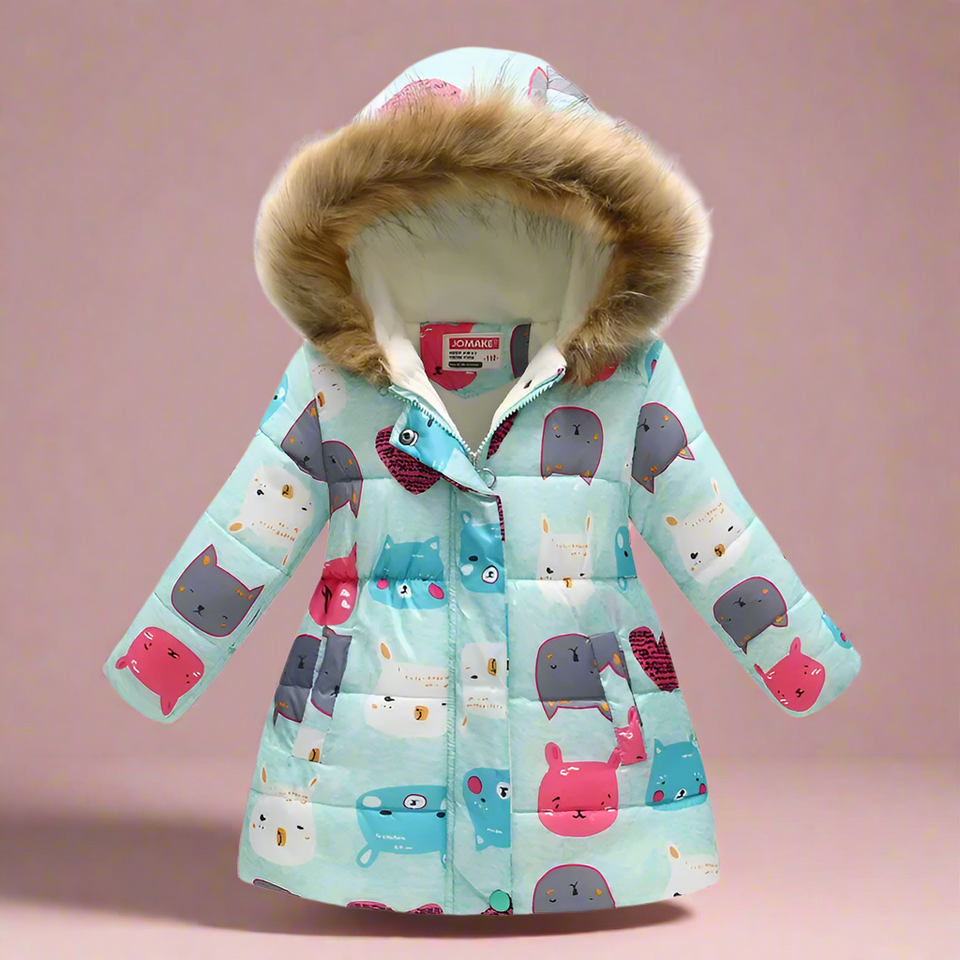 CozyTrend – Elegant & Knus – Gewatteerde Winterjas voor meisjes