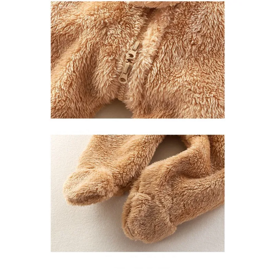 CozyBear – Zacht & Warm – Baby Onesie met Dieren Capuchon
