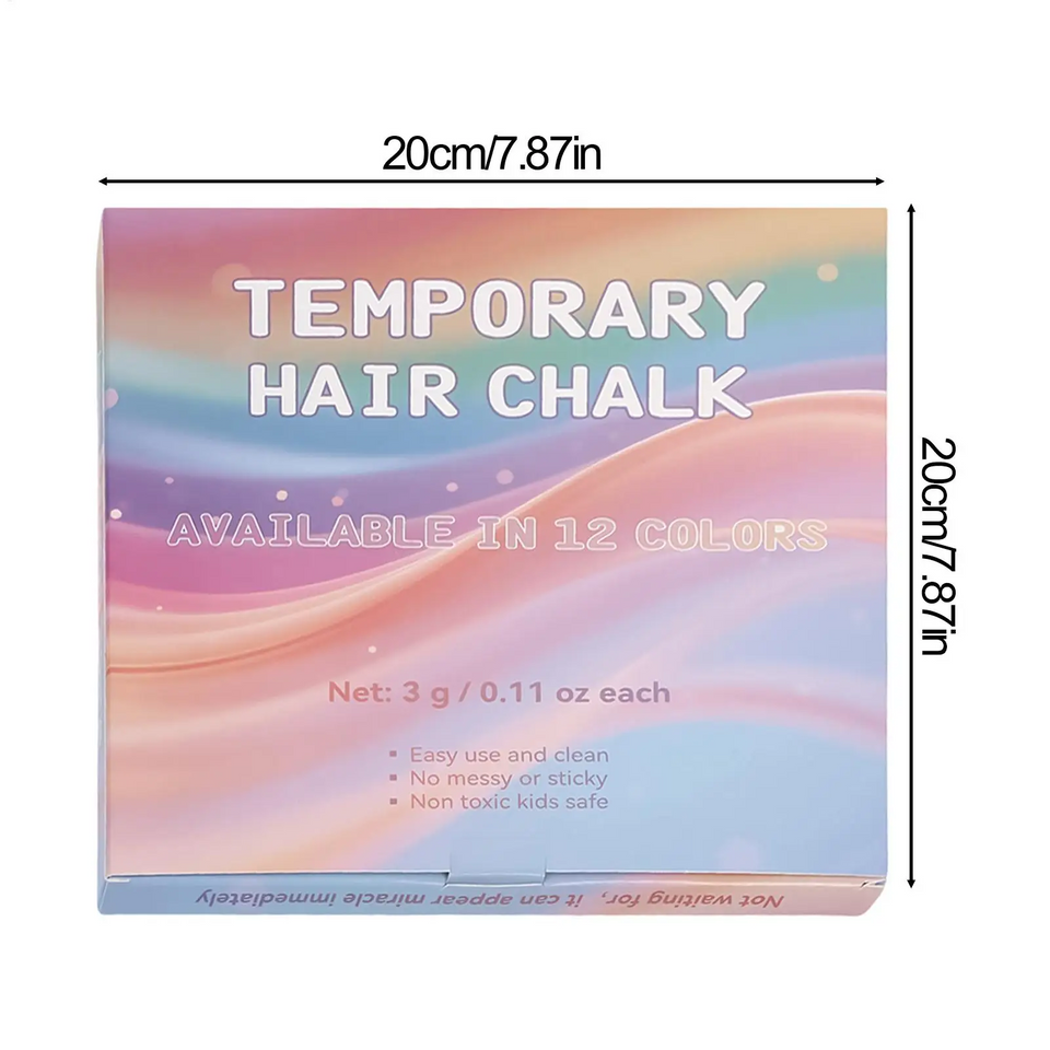ColorPop - Haarkrijt voor Kinderen – 12 Kleuren – Tijdelijke Haarkleuring