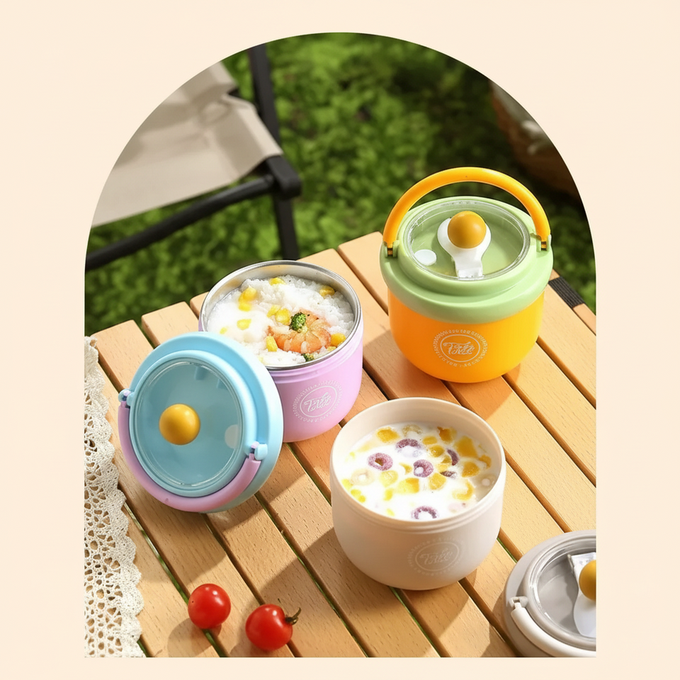 MealMate – Praktisch & Geïsoleerd – RVS Lunchkom met Lepel