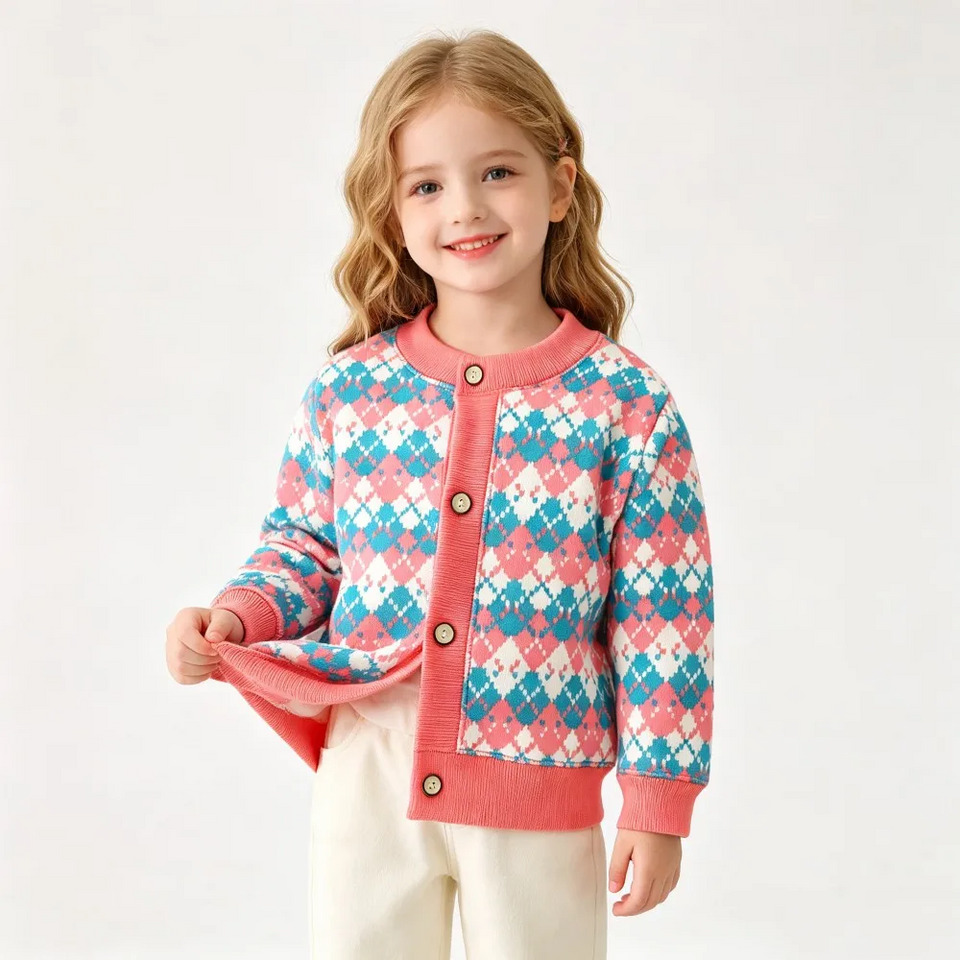 CozyCardi – Zacht & Warm – Gebreid Vestje met Leuke Prints