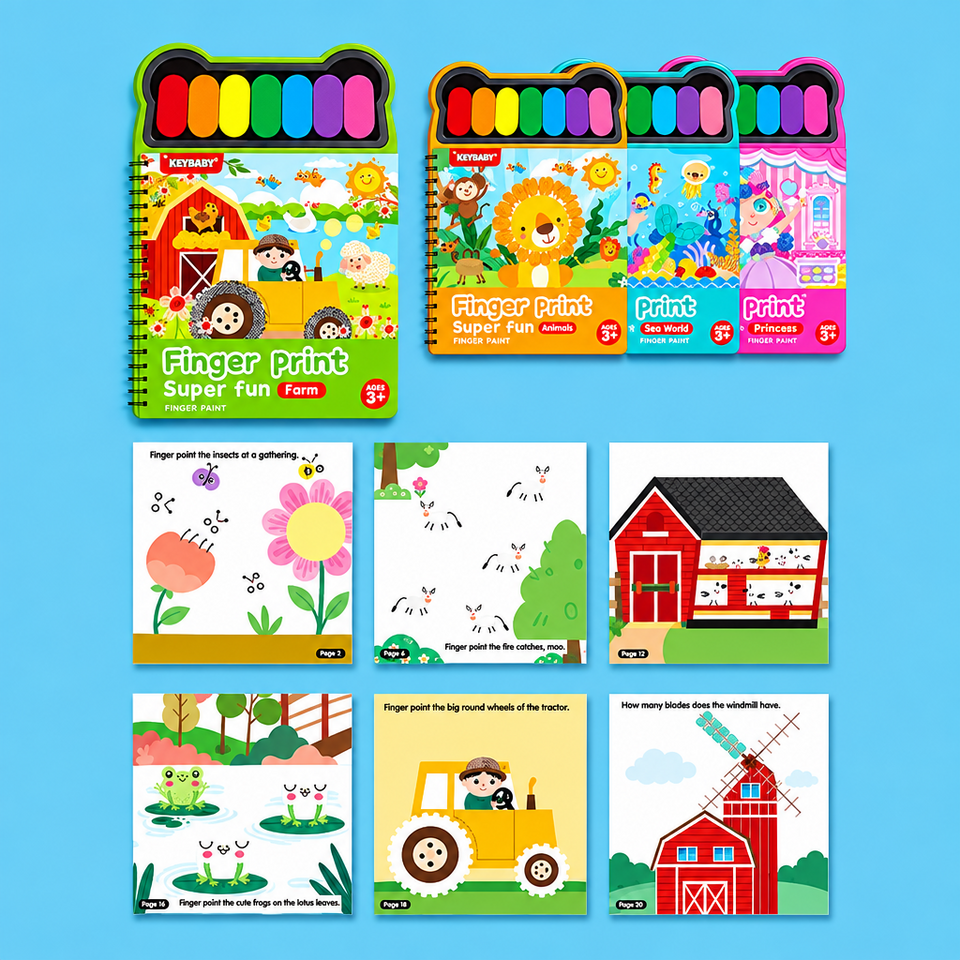 FingerArt – Creatief & Kleurrijk – Vingerverf Boek voor Kinderen