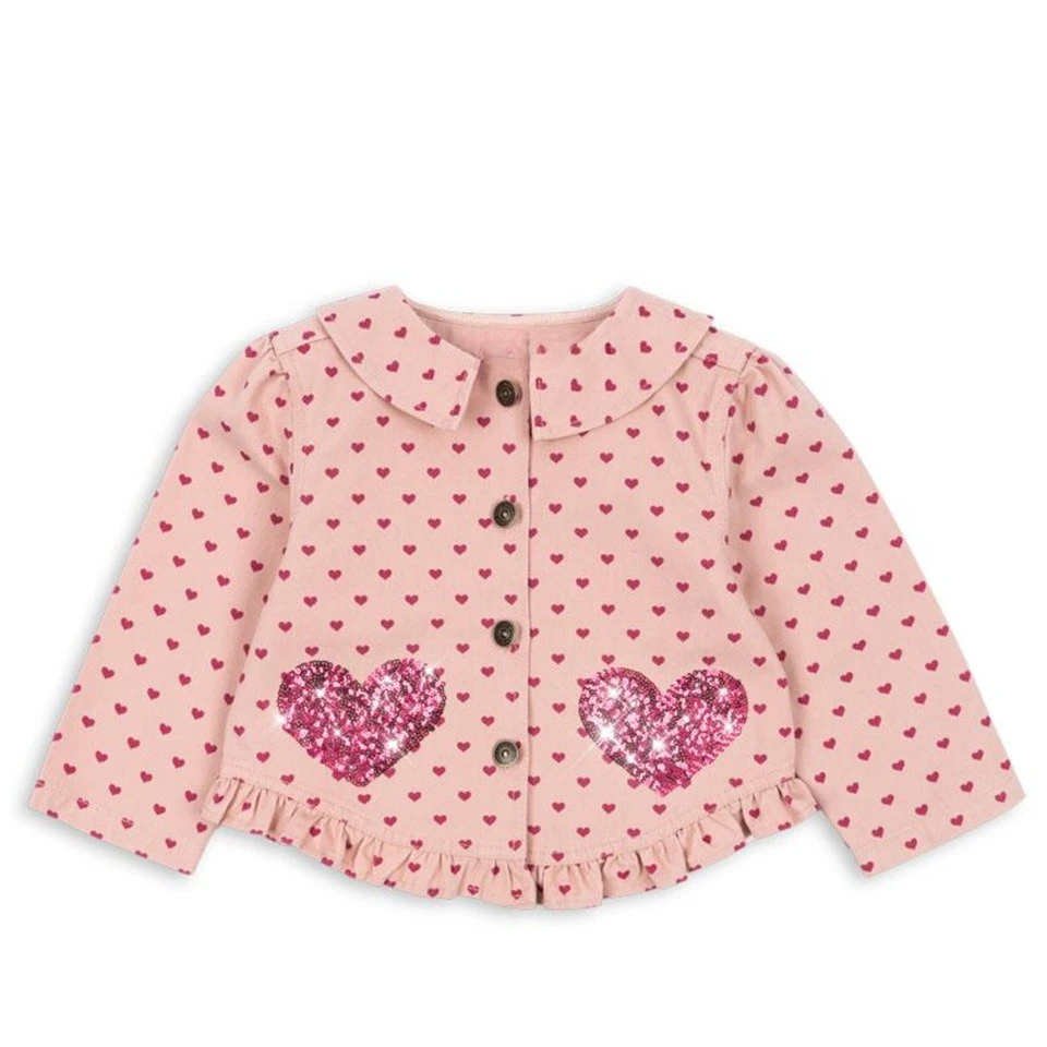 DenimBloom – Schattig & Trendy – Kinder Spijkerjasje met Peter Pan Kraag
