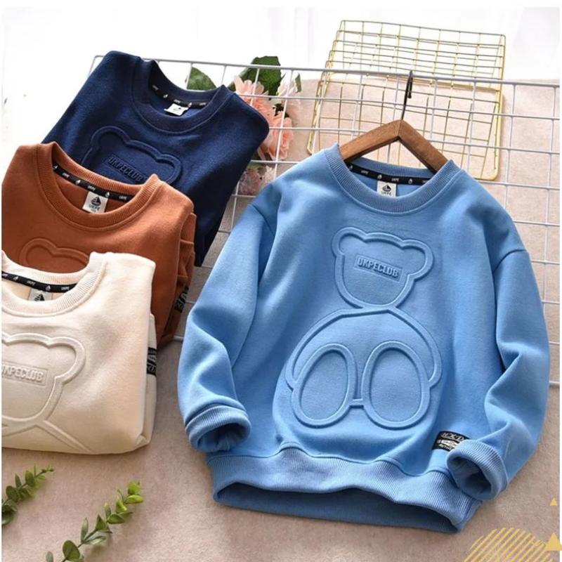 LittleCloud – Comfortabel & Knus – Sweater met 3D Berenmotief
