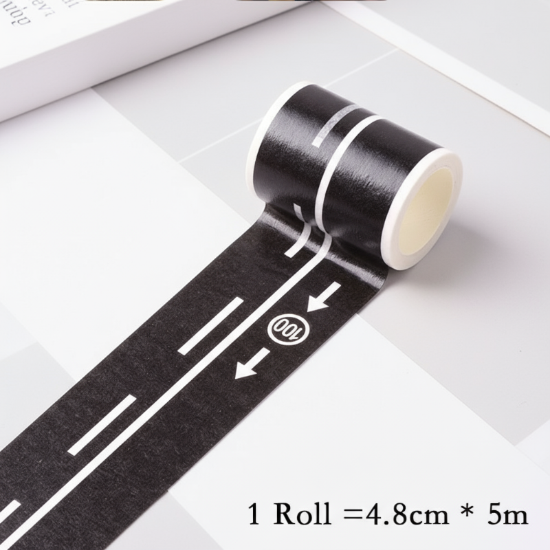 KidoTape – Kleurrijk & Handig – Verkeersweg Sticker Tape Set