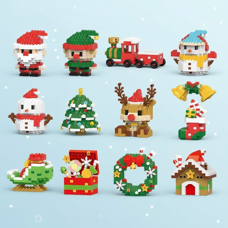 HolidayBlocks – Vrolijk & Decoratief – Kerst Mini Bouwstenen