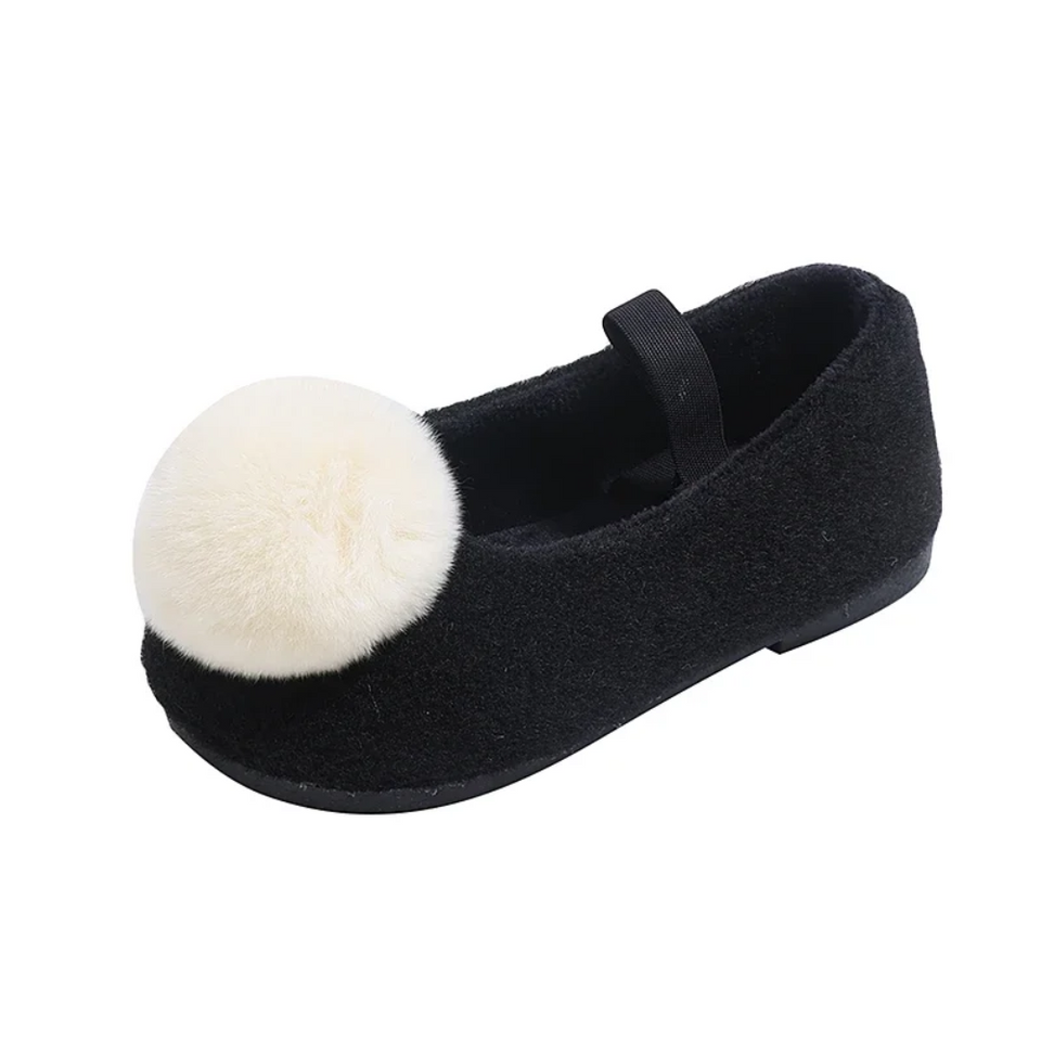 SoftSteps –  Warm & Zacht – Meisjes Schoentjes met Pluche Pompon