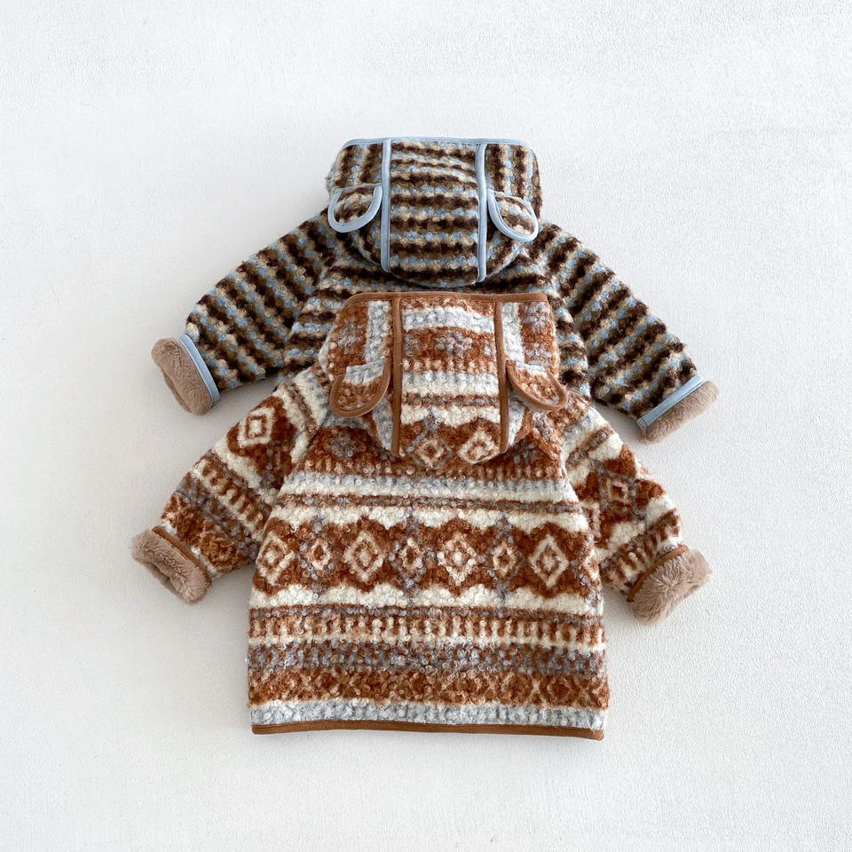 LittleWarm – Knus & Stijlvol – Winterjas met Fair Isle-Patroon