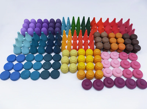 Rainbow Blocks™ – Creatief Kleurenplezier – Houten Kleuren Speelset