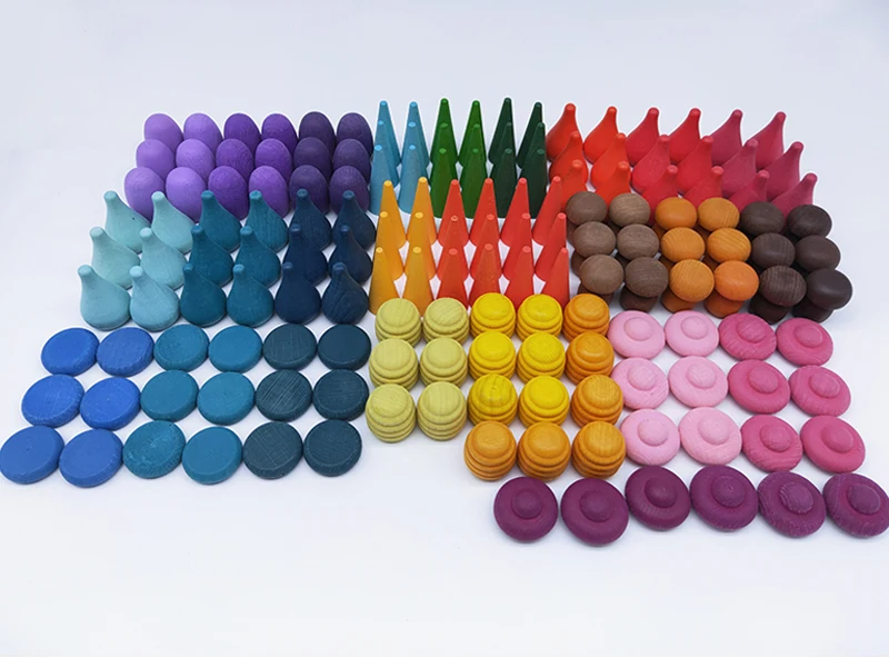 Rainbow Blocks™ – Creatief Kleurenplezier – Houten Kleuren Speelset