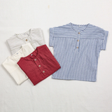 LittleClassic – Elegant & Comfortabel – Jongens Linnen Shirt met Knoopdetail