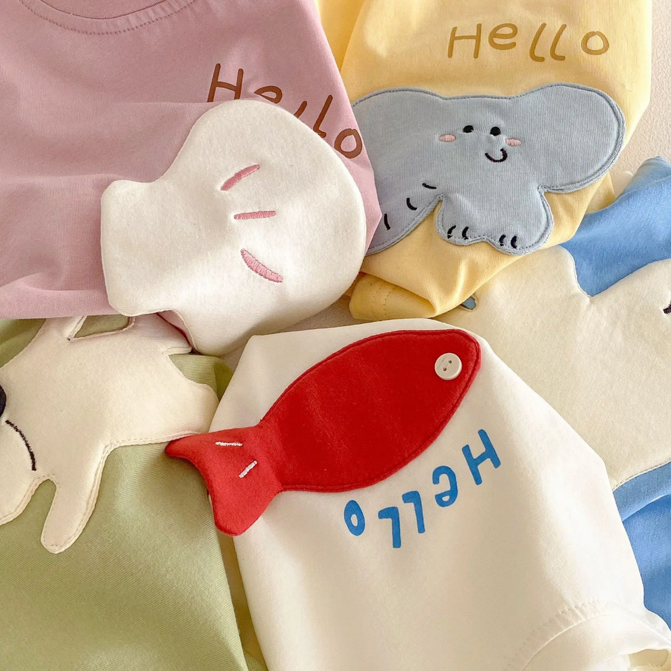 LittlePatch – Cartoon & Leuk  – Kinder T-shirt met Cartoon Patches