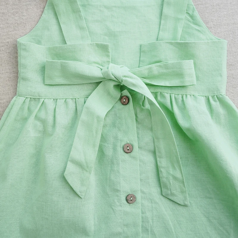 BloomGrace – Schattig & Comfortabel – Kinder Jurk met Strik & Verstelbare Schouderbanden