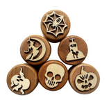 WoodStamp – Montessori & Creatief – 6 stuks Houten Kleistempels