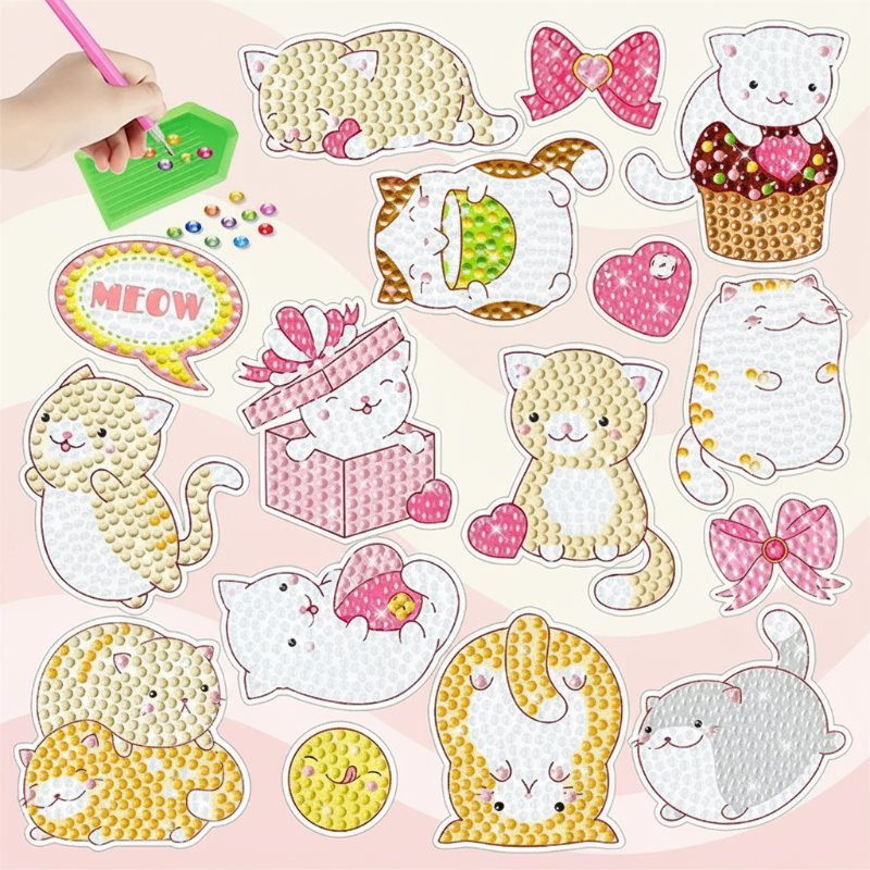 GemArt – Schattig & Glanzend – Diamant Painting Stickers