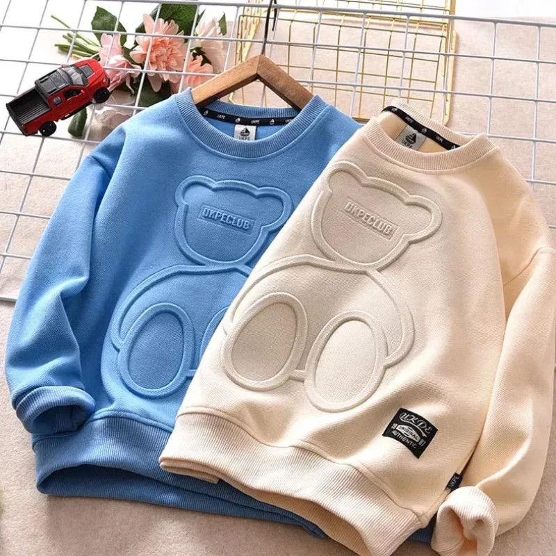 LittleCloud – Comfortabel & Knus – Sweater met 3D Berenmotief