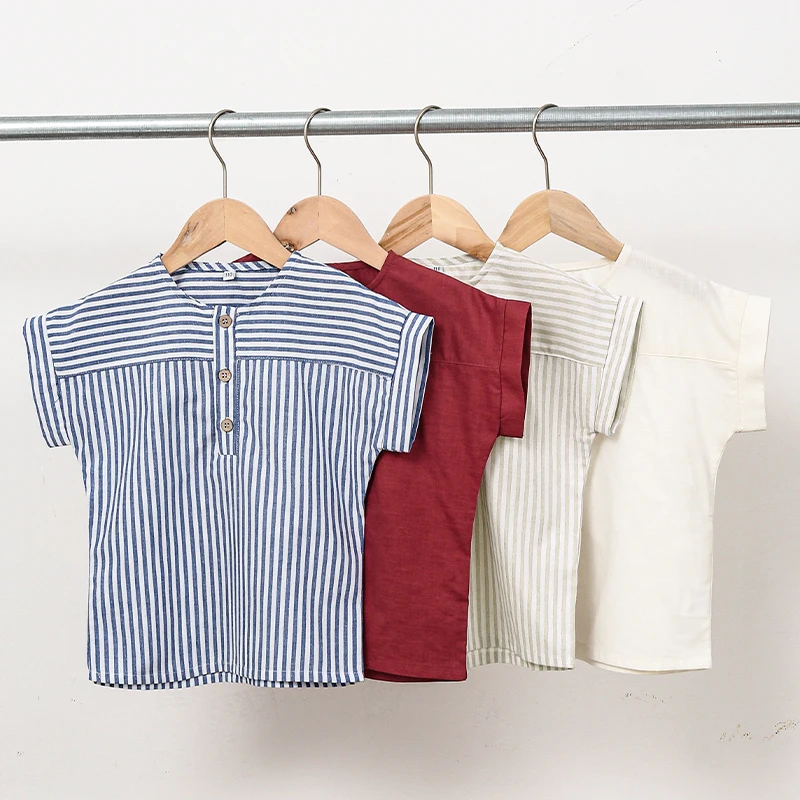 LittleClassic – Elegant & Comfortabel – Jongens Linnen Shirt met Knoopdetail