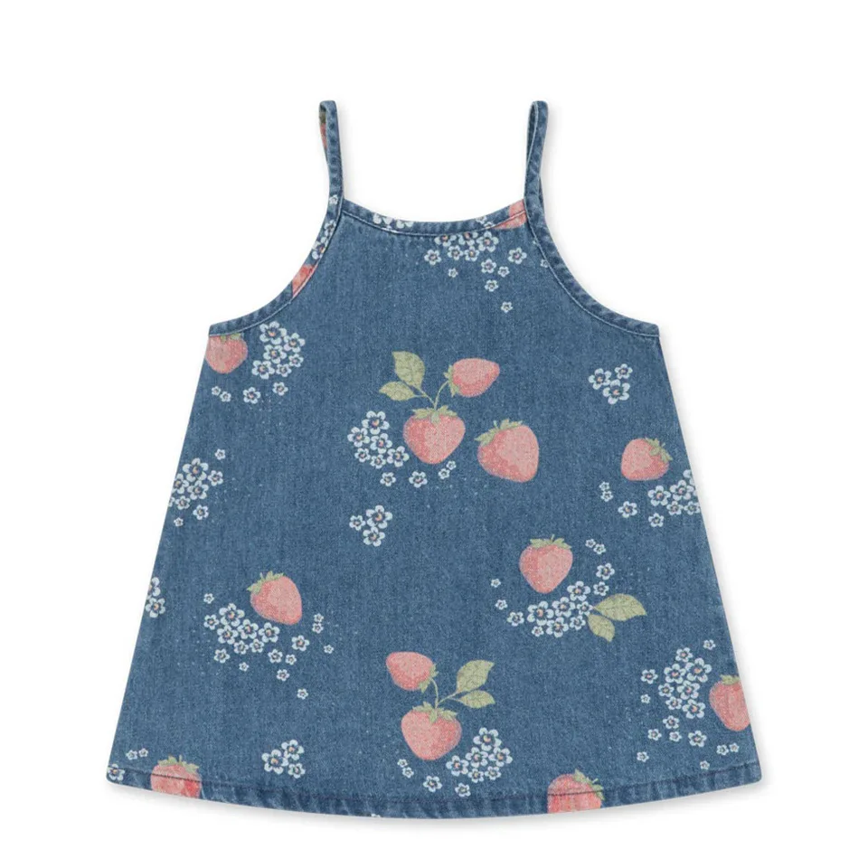LittleBloom – Schattig & Speels – Denim Jurkje voor Meisjes met Vrolijke Prints