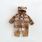 LittleWarm – Knus & Stijlvol – Winterjas met Fair Isle-Patroon