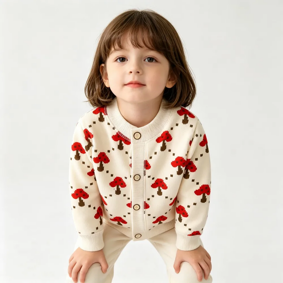 CozyCardi – Zacht & Warm – Gebreid Vestje met Leuke Prints