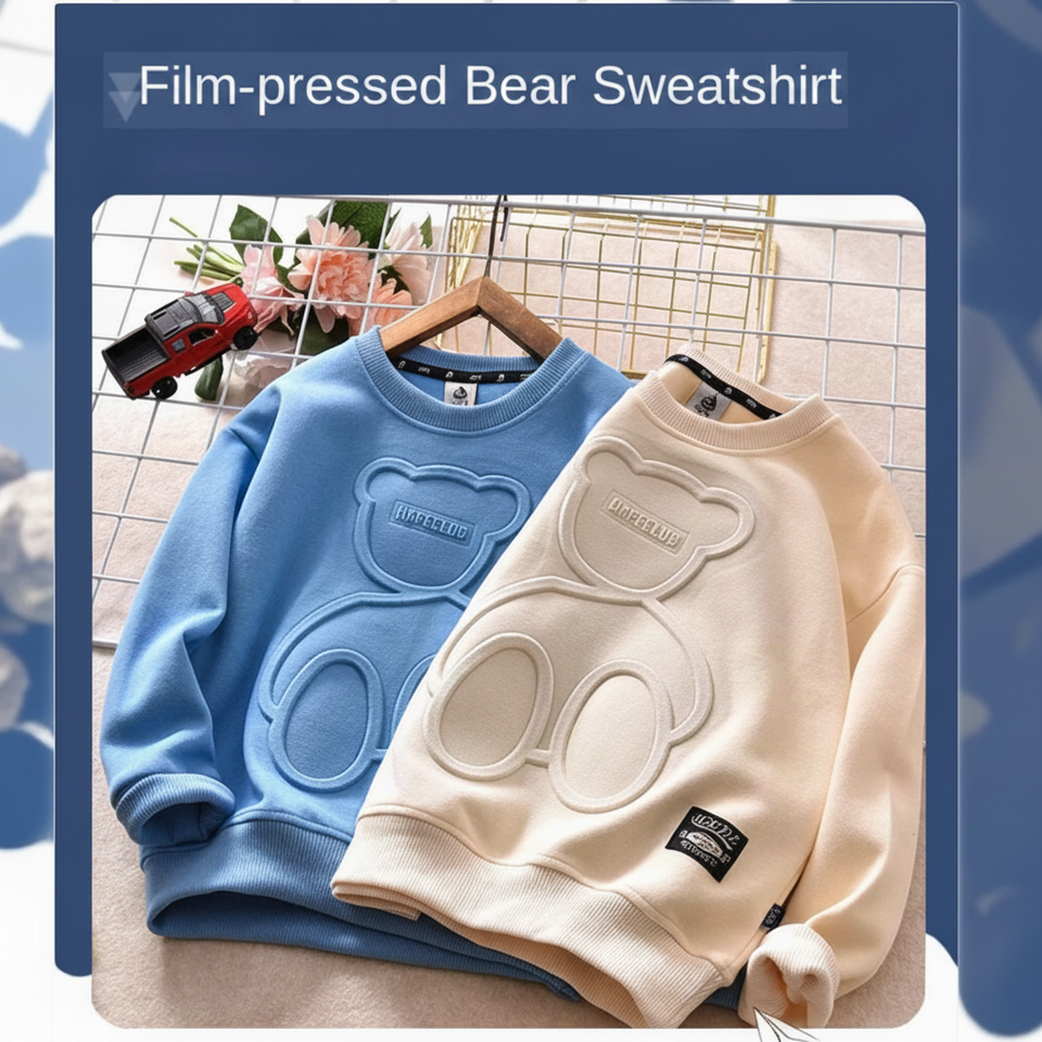 LittleCloud – Comfortabel & Knus – Sweater met 3D Berenmotief