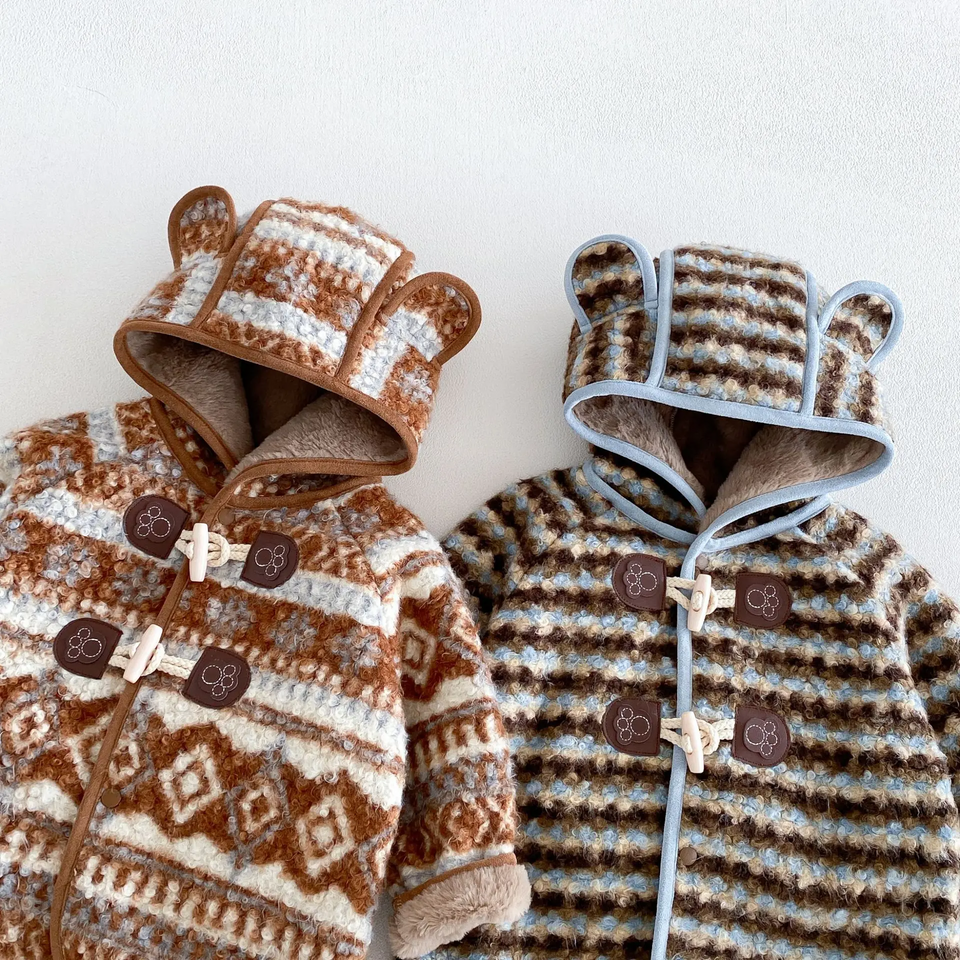 LittleWarm – Knus & Stijlvol – Winterjas met Fair Isle-Patroon