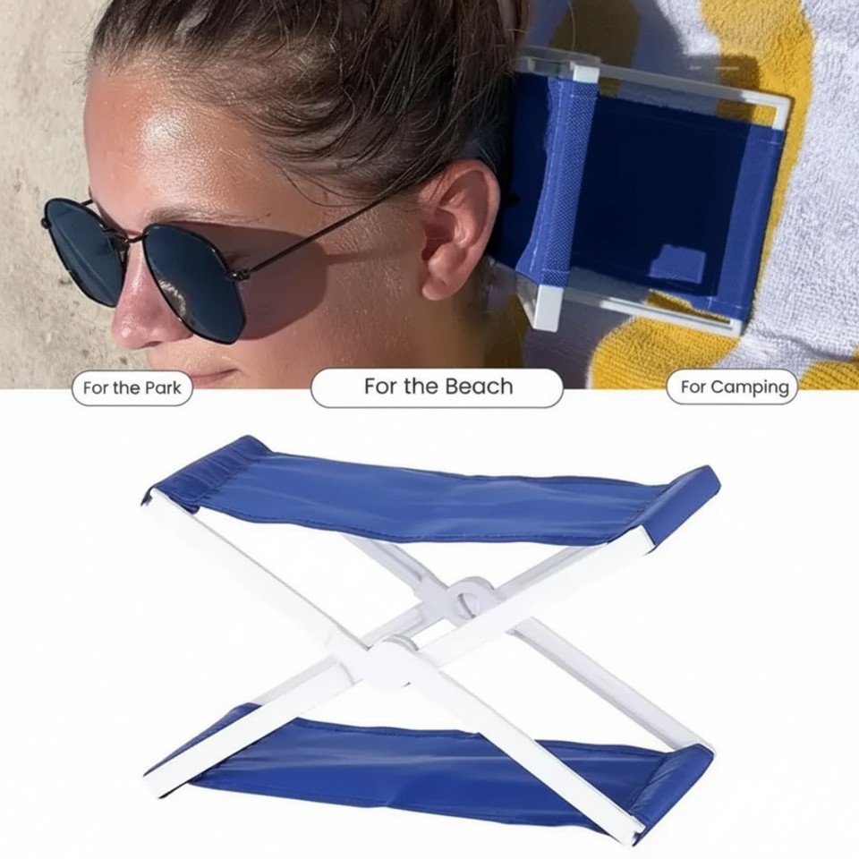 BeachNap – Draagbaar & Lichtgewicht – Opvouwbaar Hoofdsteun voor Strand en Park