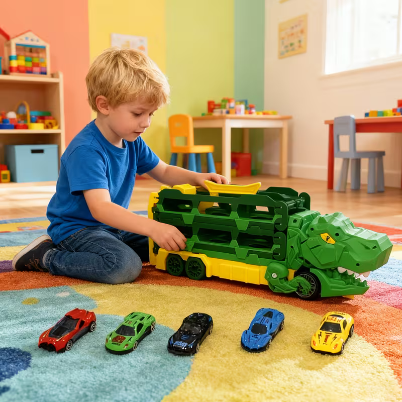 JurassicTruck™ – Stoer & Leuk – Opvouwbare Dino Transportwagen