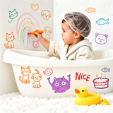 DoodleBath – Kleurrijk & Speels – 6-Delige Badkrijtjes Set