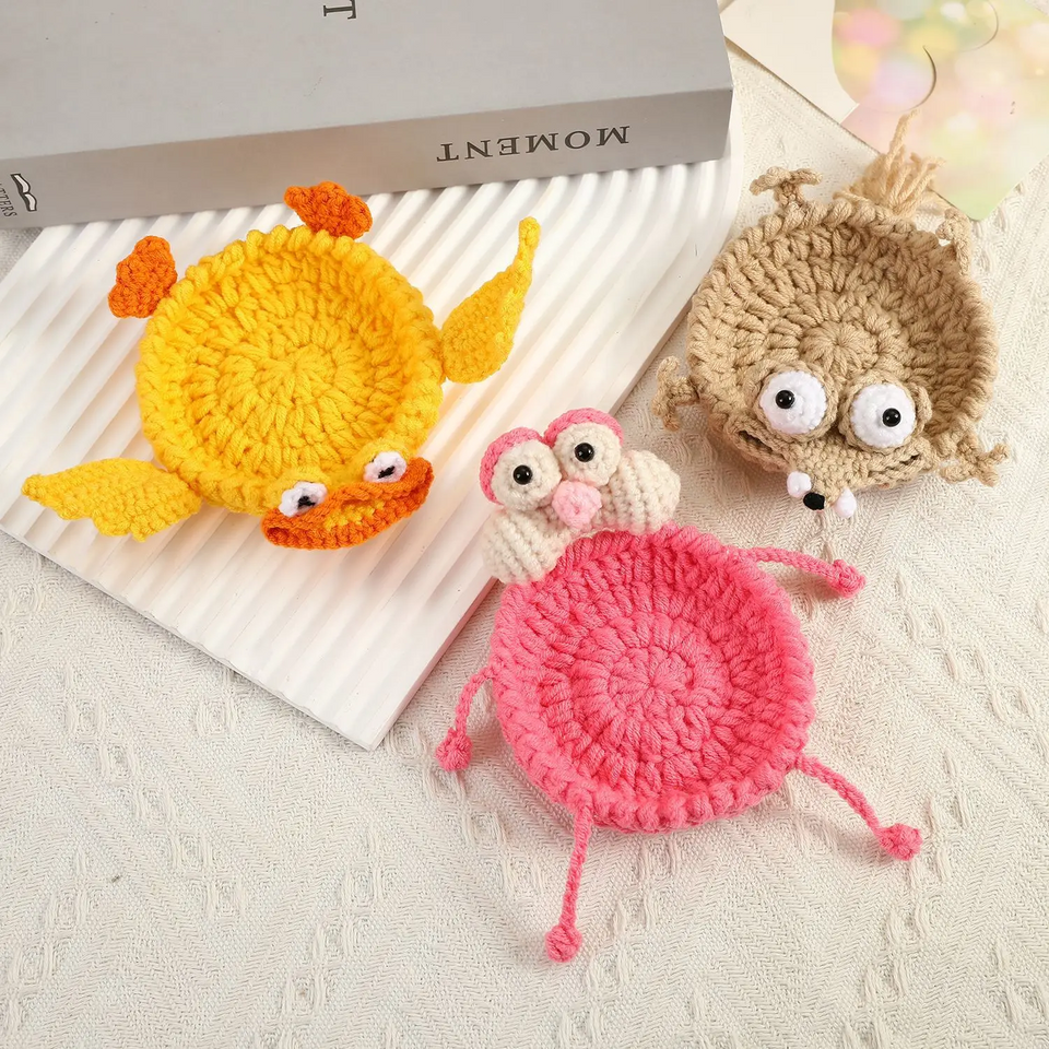 FunnyCritter – Grappig & Uniek – Gehaakte Dieren Onderlegger