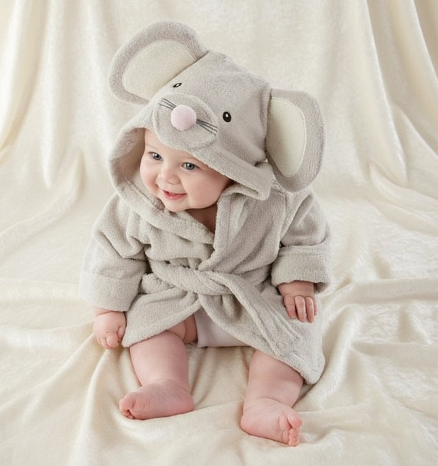 CozyNest – Zacht & Absorberend – Badjas met Dierendesign