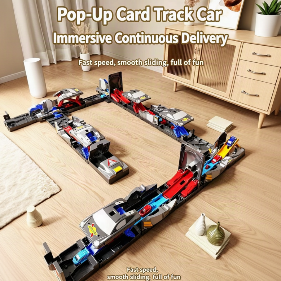 TrackRush – Snel & Creatief – Flexibele Racebaan met Transformeerbare Auto’s