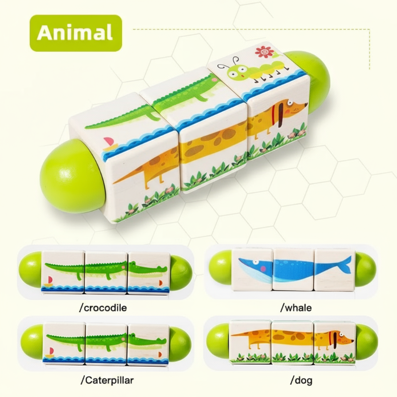 WoodiTurn – Leerzaam & Leuk – Roterende Puzzel