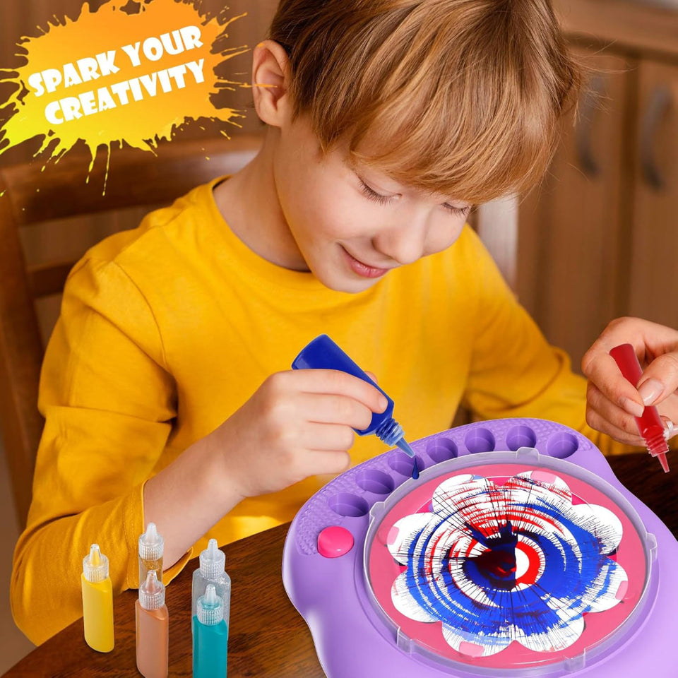 SpinArt – Creatief & Educatief – DIY Verf Spinmachine